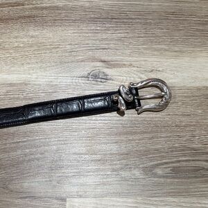 Coldwater Creek Black Belt with Silver Buckle